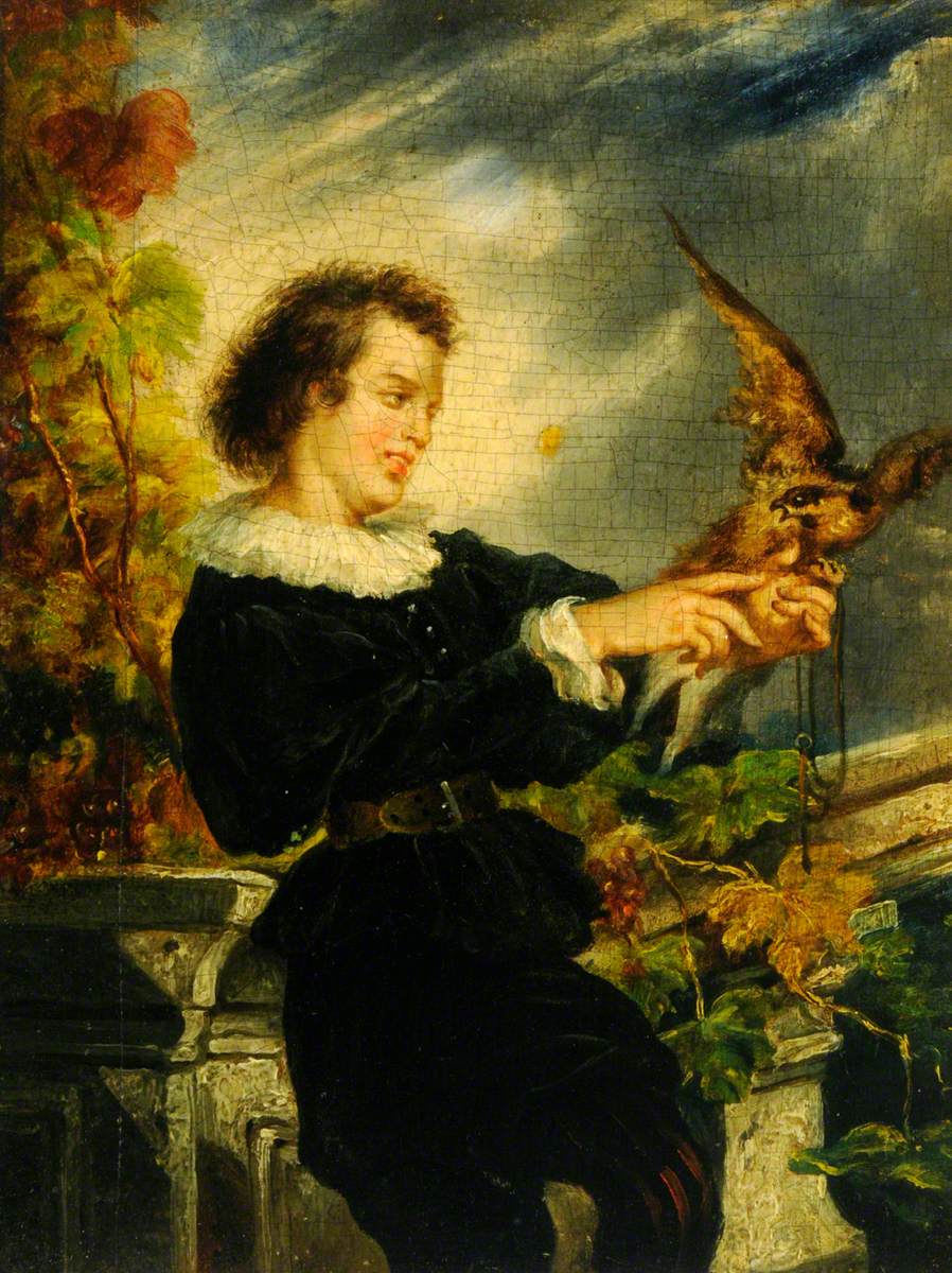 Garçon avec un faucon - Thomas Couture