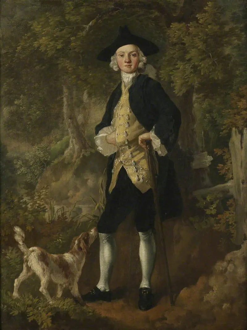 Bir beyefendi ve köpeğiyle ormanda - Thomas Gainsborough