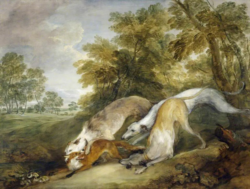 Köpekler tilki avlarken - Thomas Gainsborough