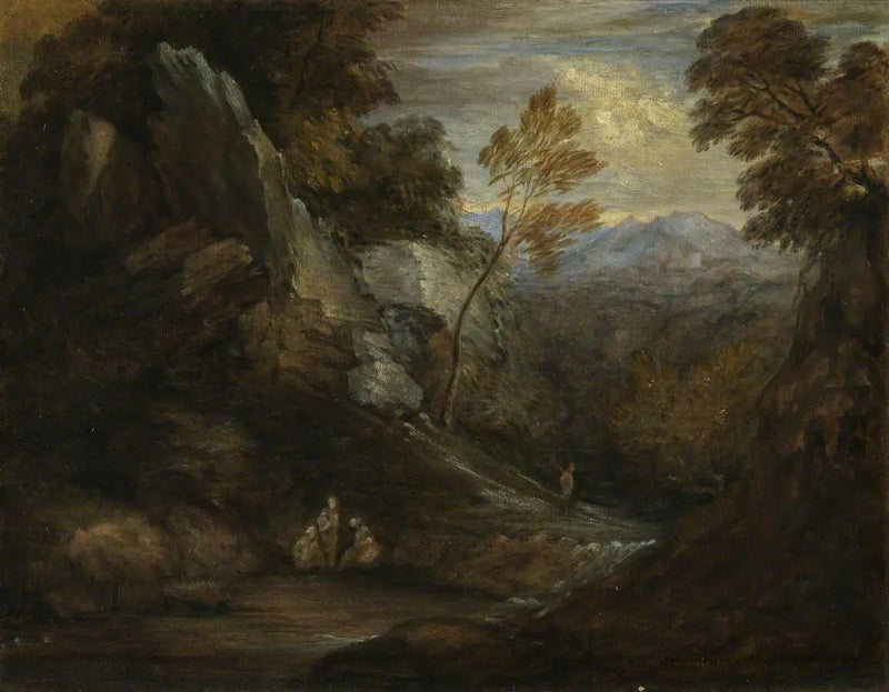Hayali Manzara (19. yüzyıl İngiliz öğrencisi tarafından yeniden işlenmiş) - Thomas Gainsborough