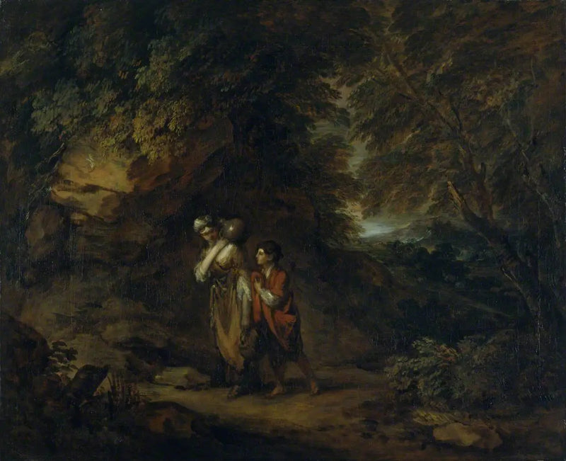 Ağar ve İsmail ile Kaya Manzarası - Thomas Gainsborough