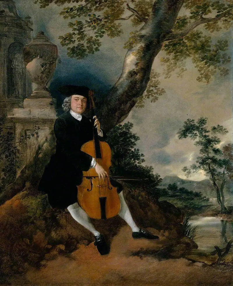 Rahip John Chafy'nin bir manzarada çello çalması - Thomas Gainsborough