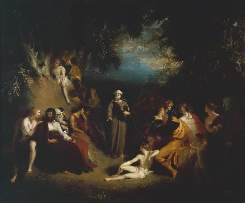Homère şiirlerini okuyor - Thomas Lawrence