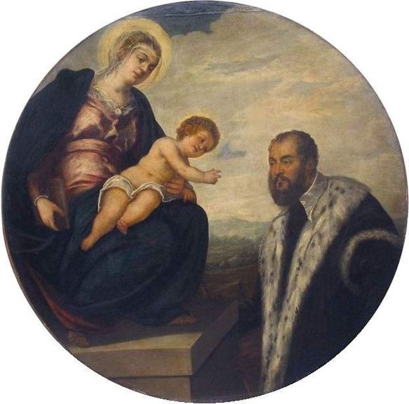İsa ve Meryem Ana ile Senatör - Jacopo Tintoretto