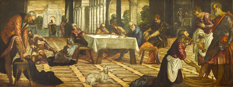 İsa'nın havarilerin ayaklarını yıkaması - Jacopo Tintoretto