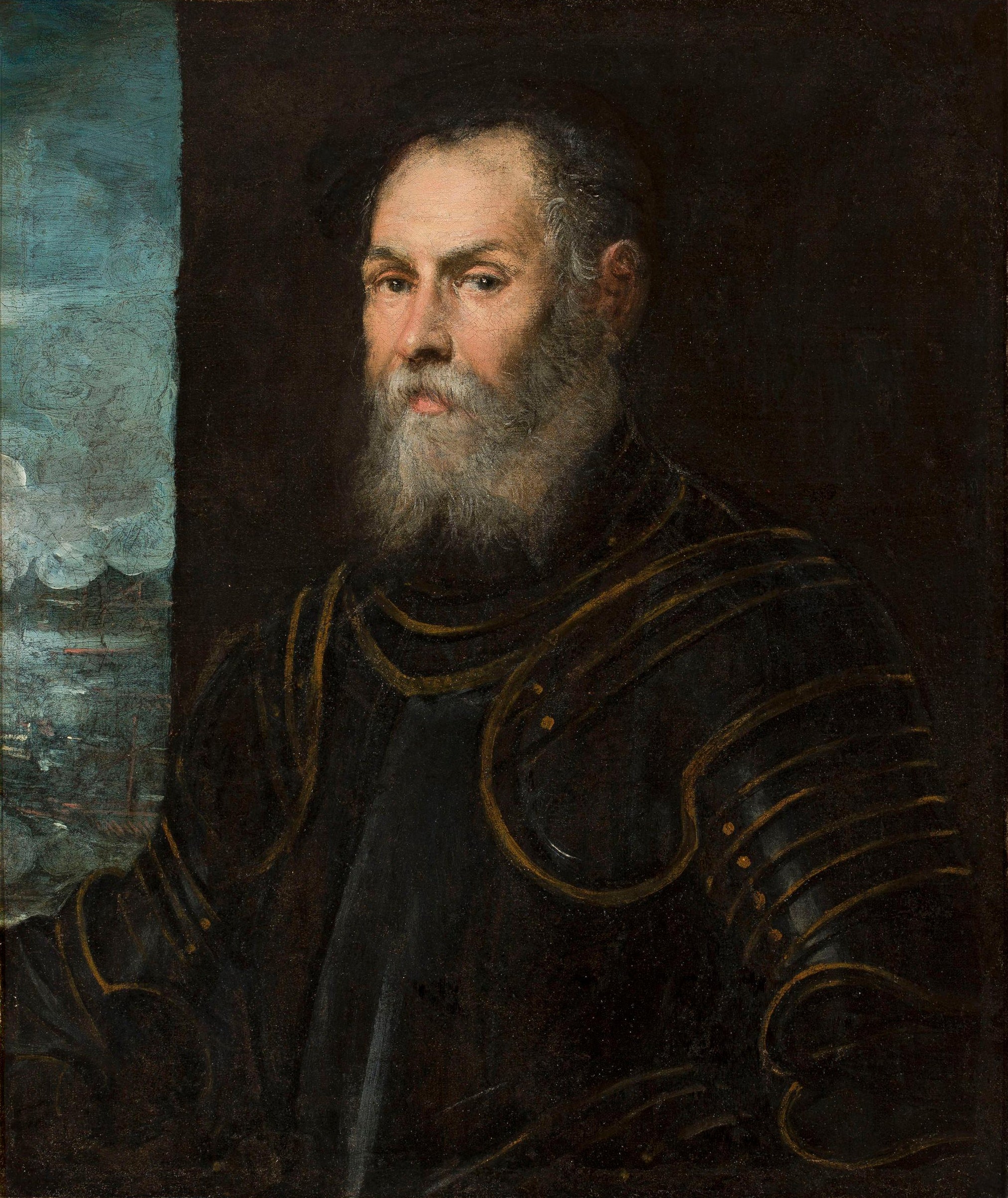 Portrait d'un amiral vénitien. - Jacopo Tintoretto
