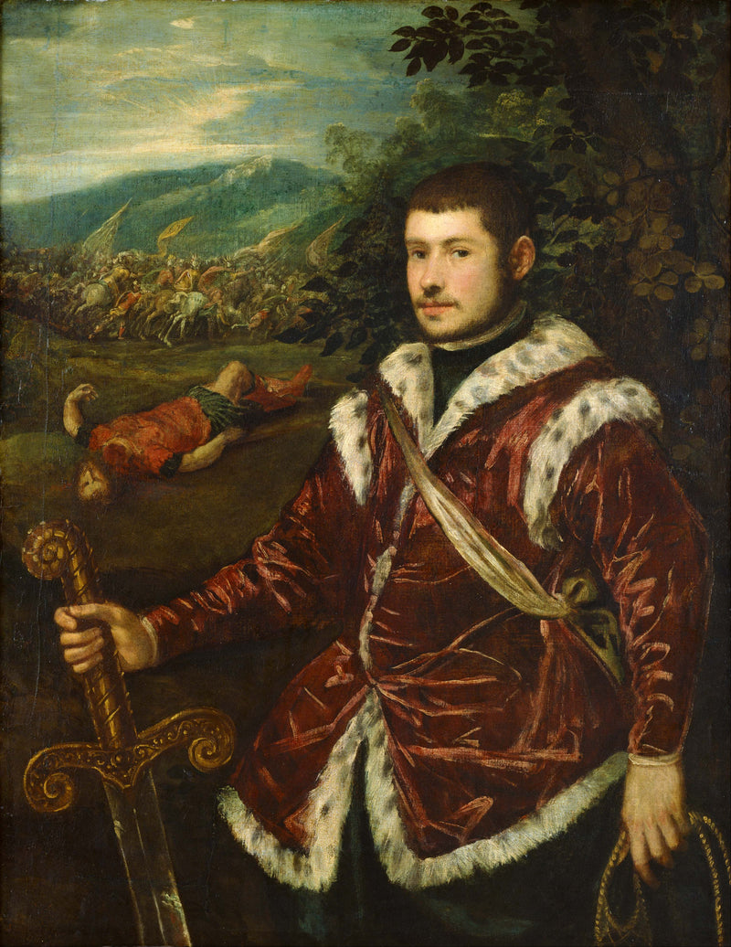 David'de Genç Bir Adam Portresi - Jacopo Tintoretto