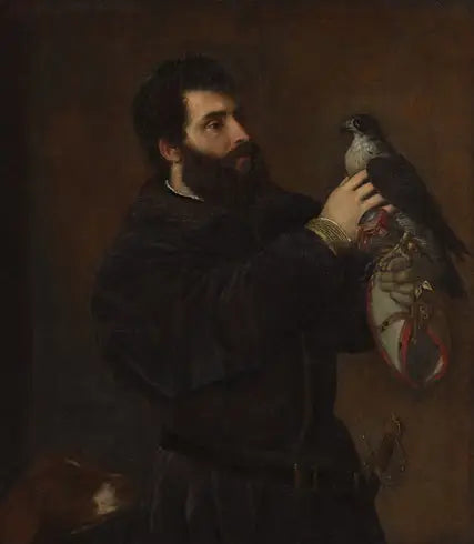 Portrait d’homme au faucon - Titian - Alpha Reproduction
