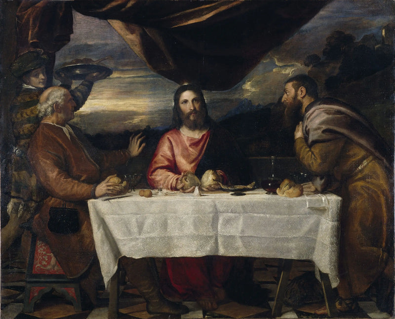 Emmaus'ta Akşam Yemeği - Titian