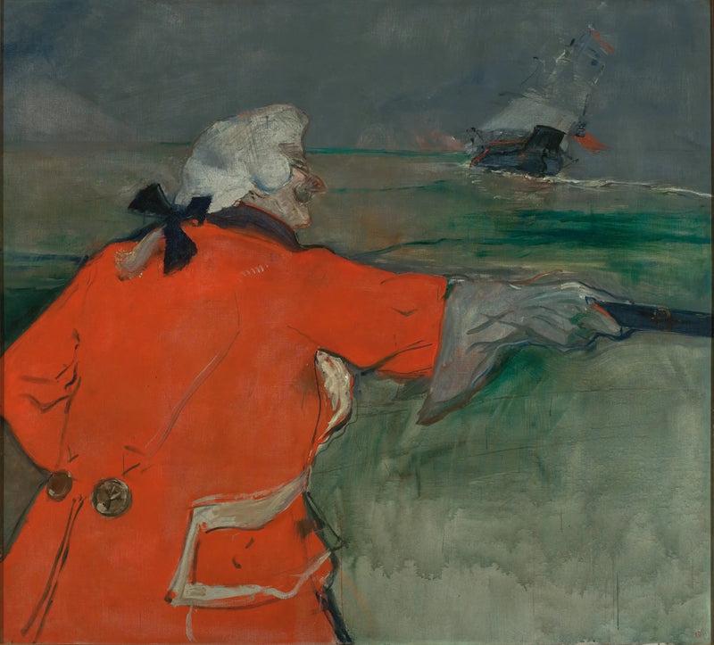 18. yüzyıl amiral kostümü giymiş Paul Viaud - Henri de Toulouse-Lautrec