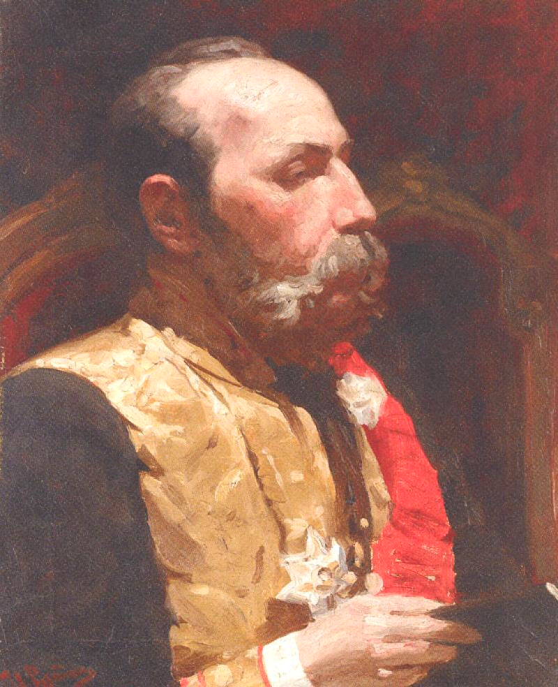 Portrait du membre du Conseil d'État et sénateur Fiodor Gustavovitch Turner. - Ilya Repin