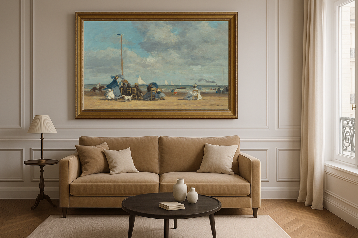 🌊 Trouville Plajı – Eugène Boudin (1860'lar)