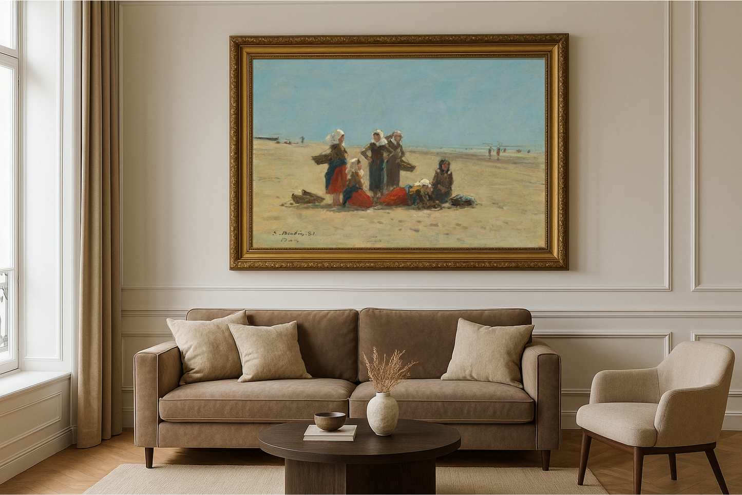 🏖 Berck Plajında Kadınlar – Eugène Boudin (1881)