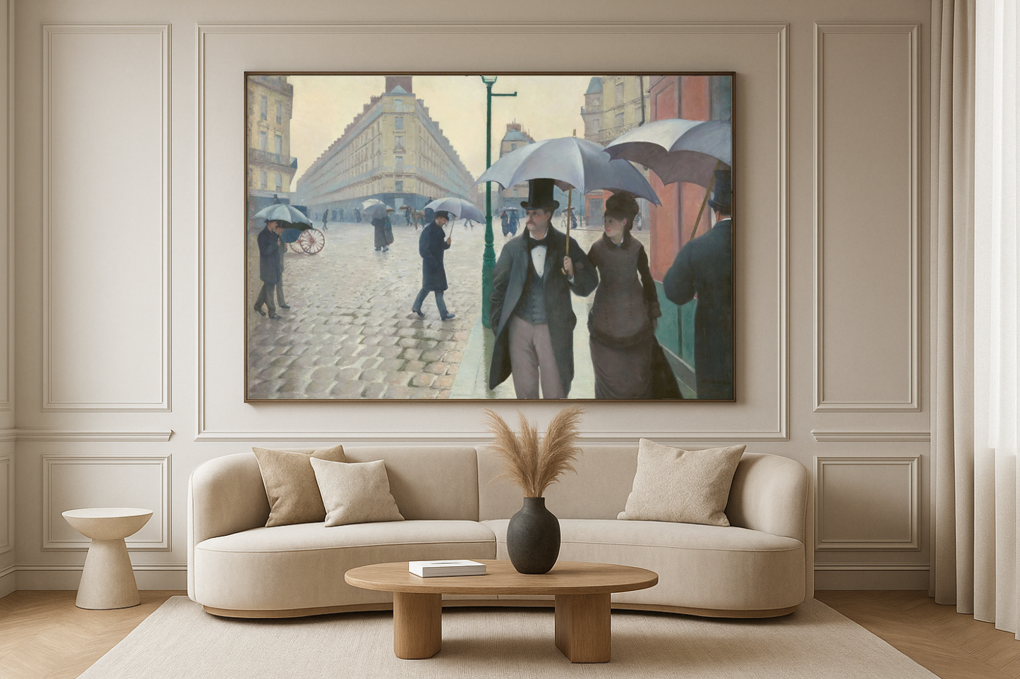 Paris Caddesi, yağmurlu hava - Caillebotte