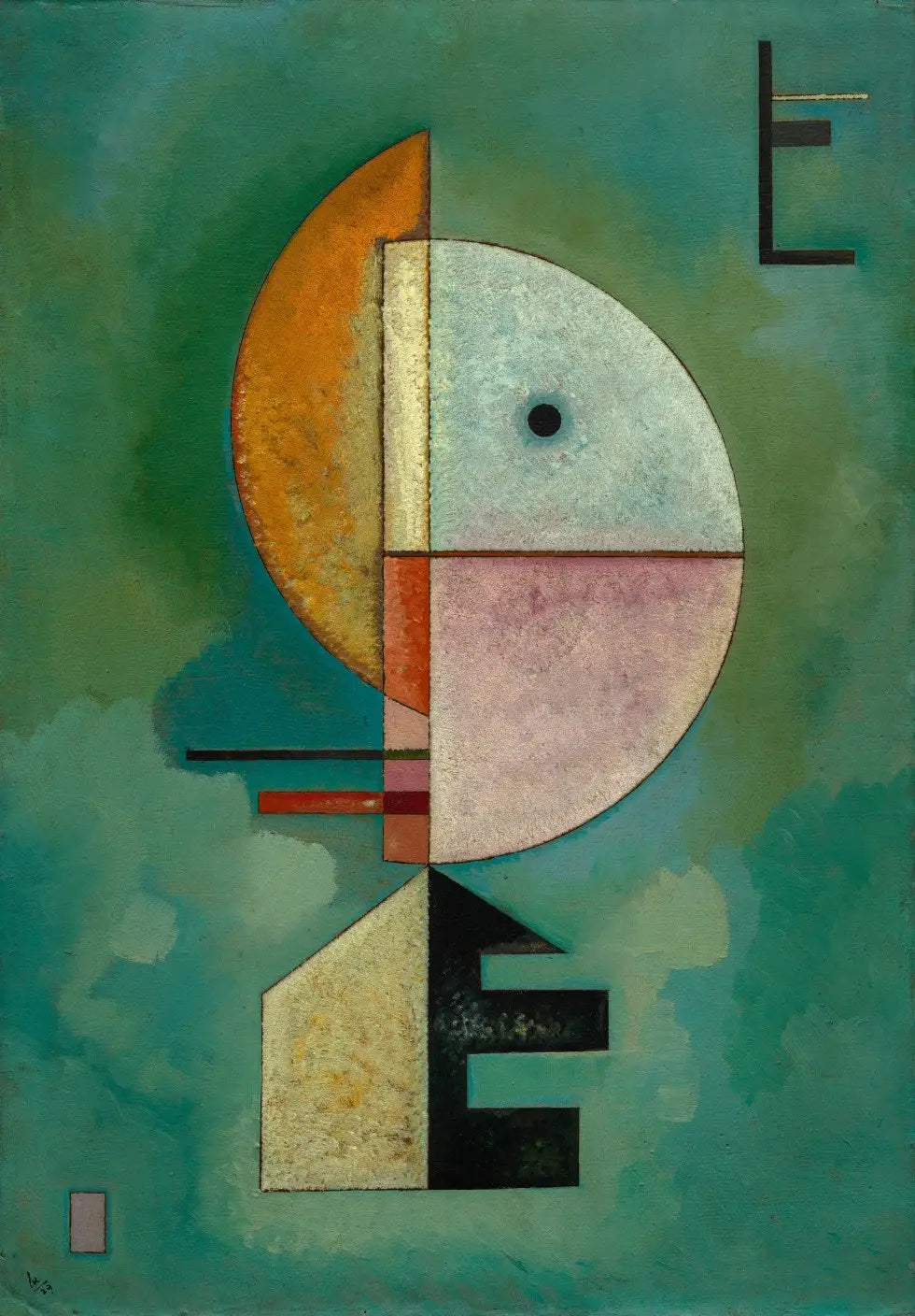 Reproduction du tableau « Vers le haut - Vassily Kandinsky » par Alpha Reproduction en peinture à l’huile