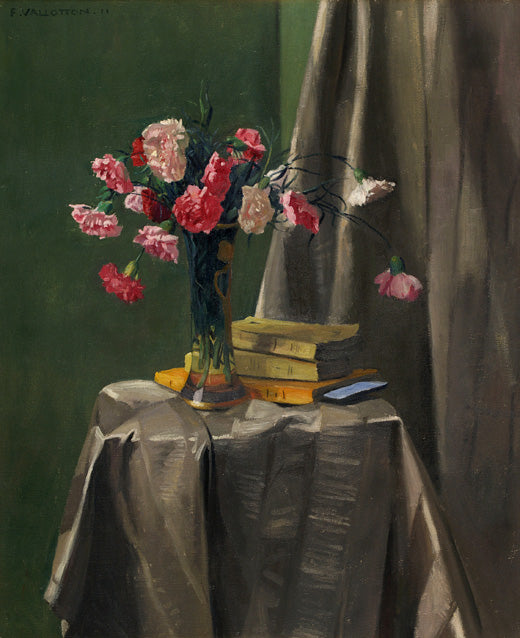 Œillets roses et livres - Félix Vallotton