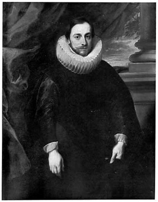 Portrait d'un gentleman en costume noir - Antoine van Dyck