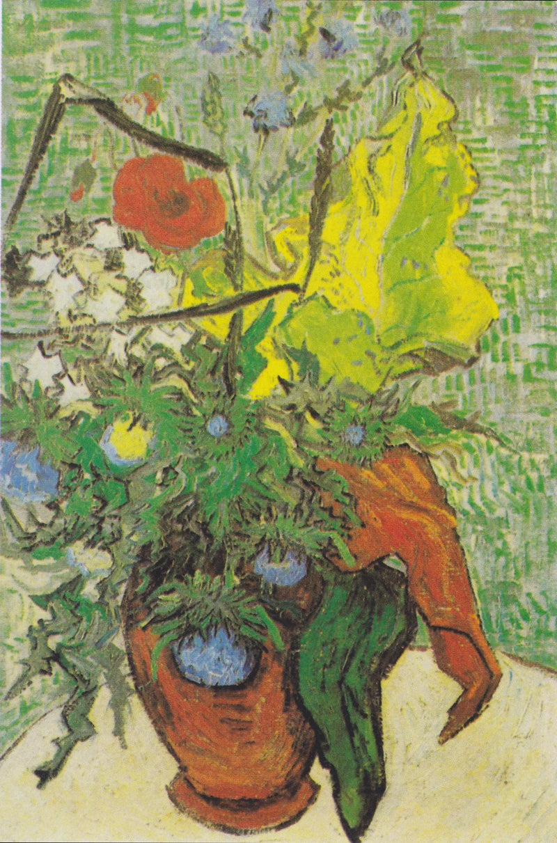 Vazoda yabani çiçekler ve dikenler - Vincent van Gogh