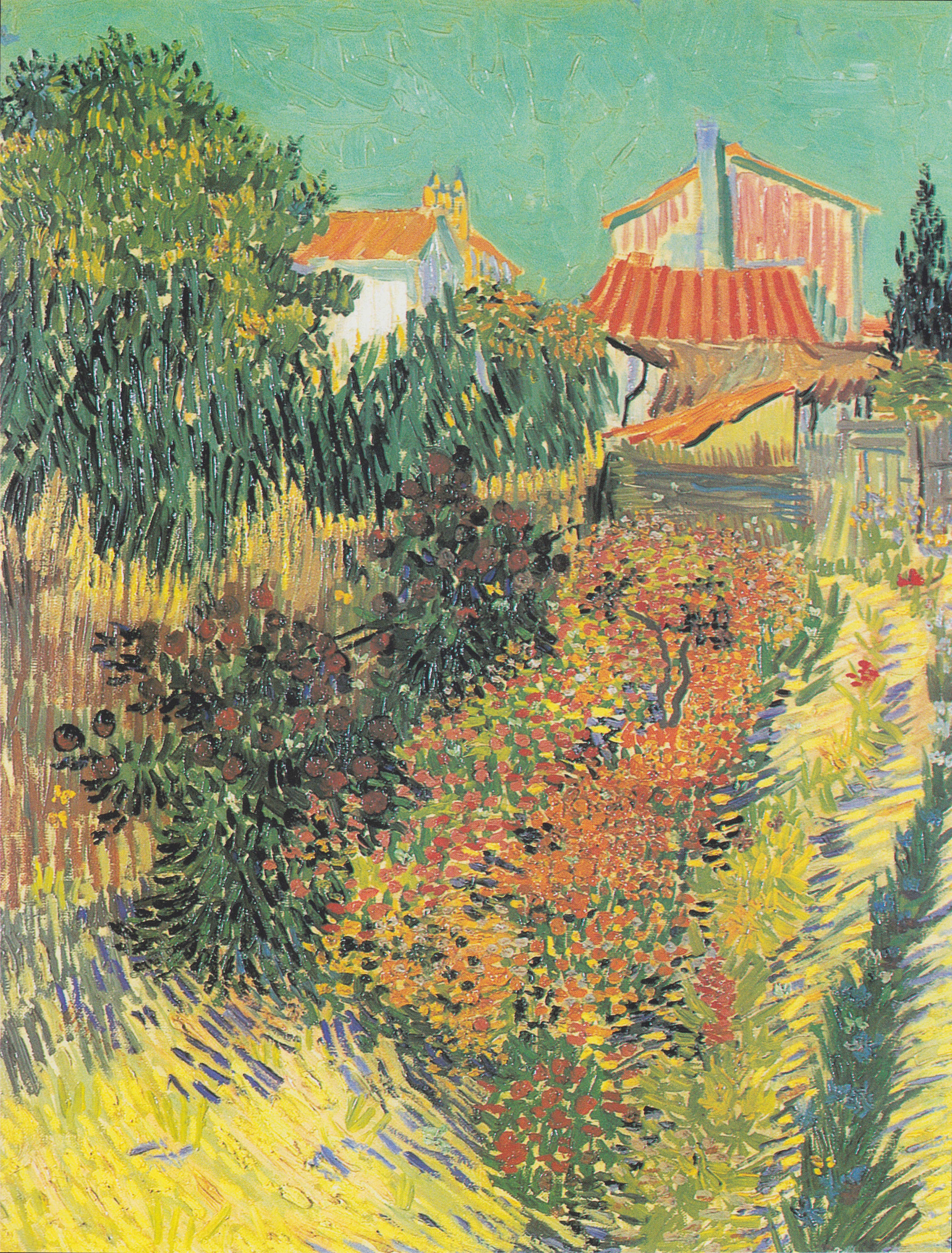 Bir evin arkasındaki bahçe - Vincent van Gogh