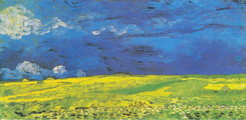 Fırtına bulutları altındaki buğday tarlası - Vincent van Gogh