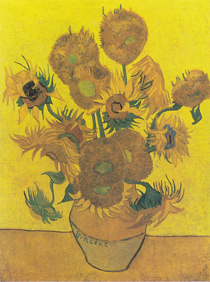 🌻 On Beş Ayçiçeği ile Vazo – Vincent van Gogh (1888)