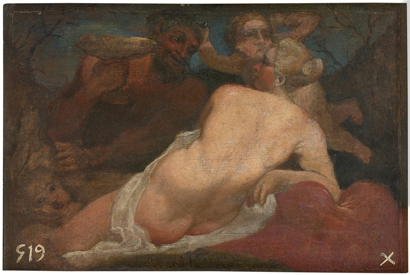 Venüs ve bir satyr - Annibale Carracci