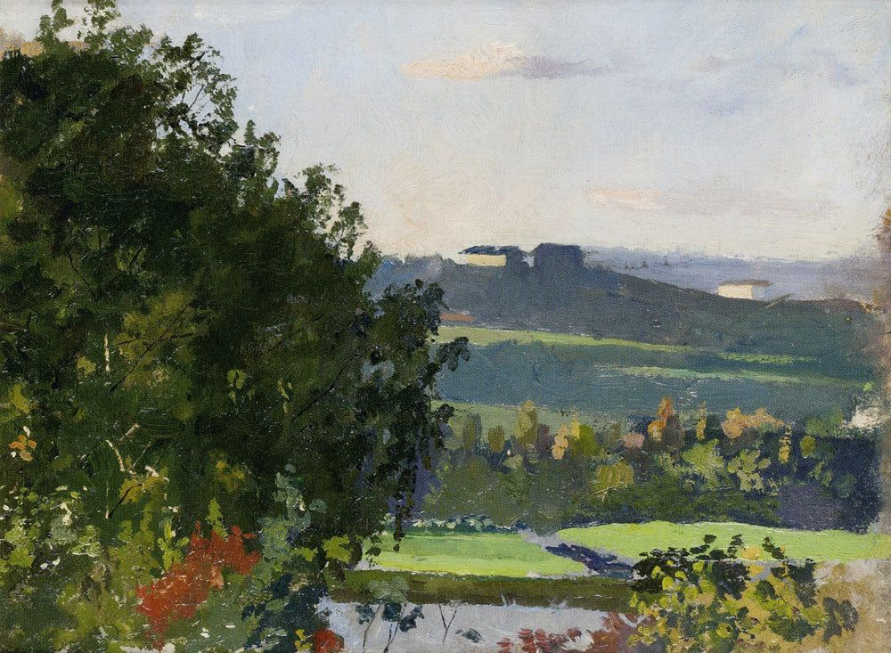 Reproduction du tableau « Vue du jardin de Grüner - Edvard Munch » par Alpha Reproduction en peinture à l’huile