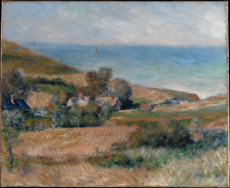 Wargemont yakınlarındaki Normandiya kıyısının manzarası - Pierre-Auguste Renoir