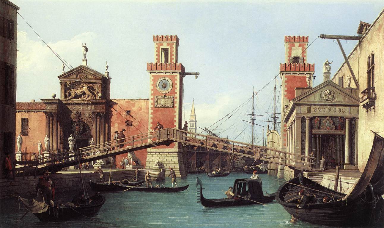 Vue de l'entrée de l'Arsenal - Canaletto