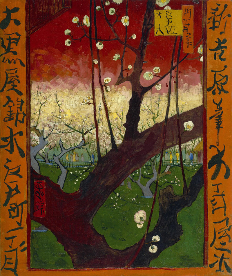 Çiçek açan erik ağacı, Hiroshige'den uyarlama - Vincent van Gogh