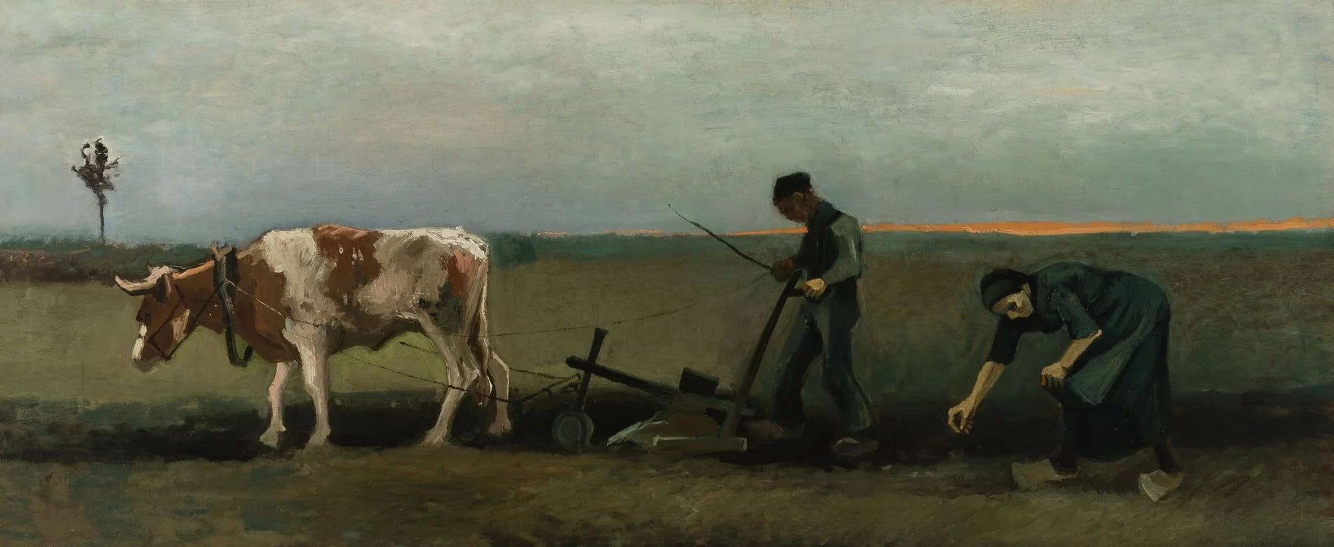 Reproduction du tableau « Plantation de pommes de terre - Vincent van Gogh » par Alpha Reproduction en peinture à l’huile