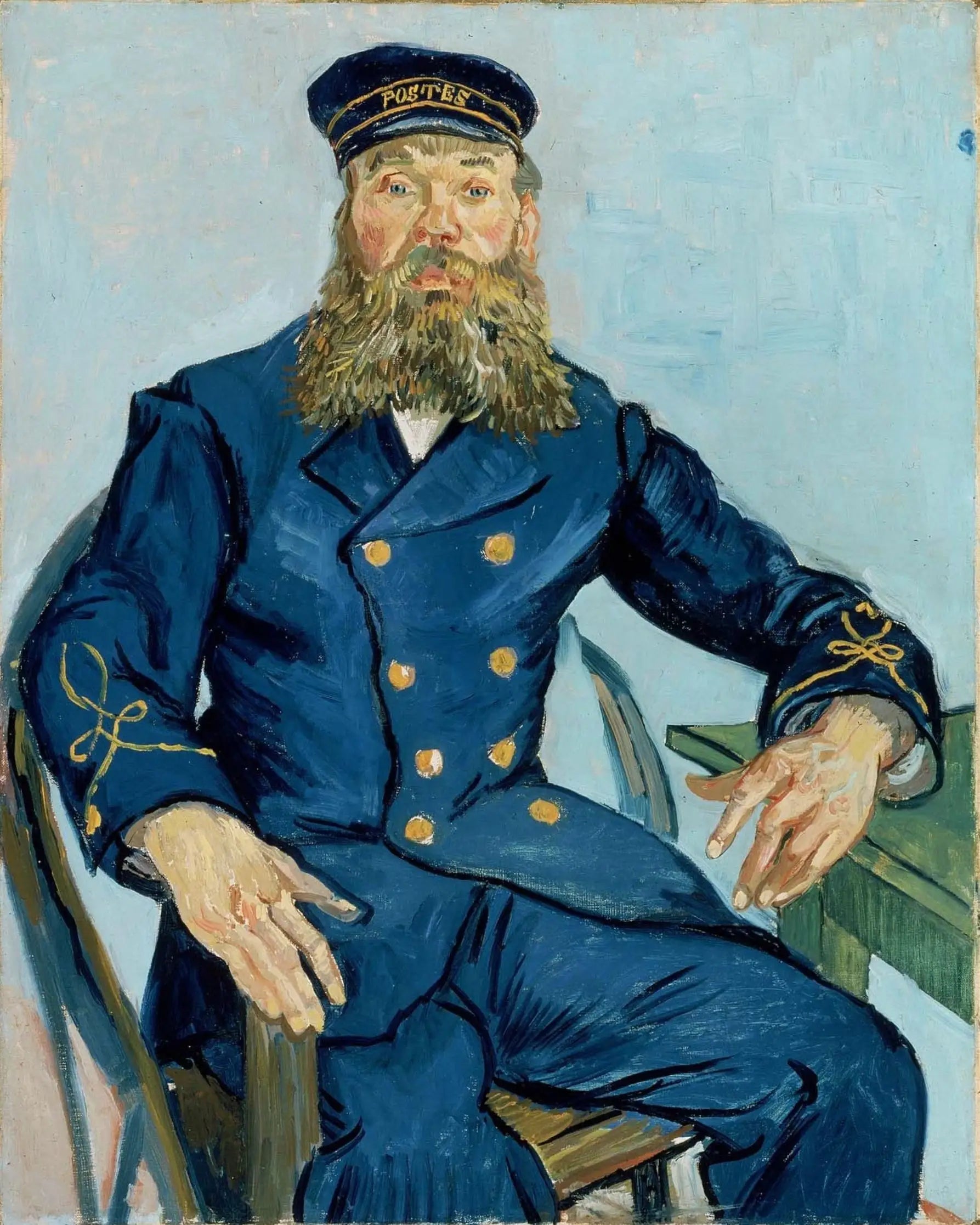 Reproduction du tableau « Portrait de Joseph Roulin - Vincent van Gogh » par Alpha Reproduction en peinture à l’huile
