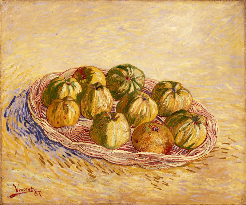 Natürmort, elma sepeti - Vincent van Gogh