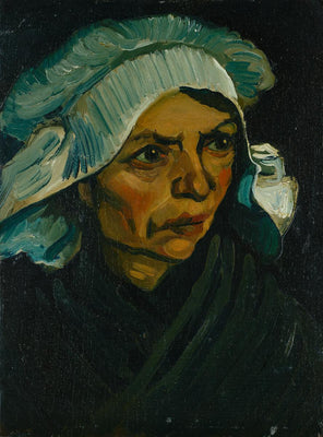 Beyaz başlıklı köylü kadını - Vincent van Gogh