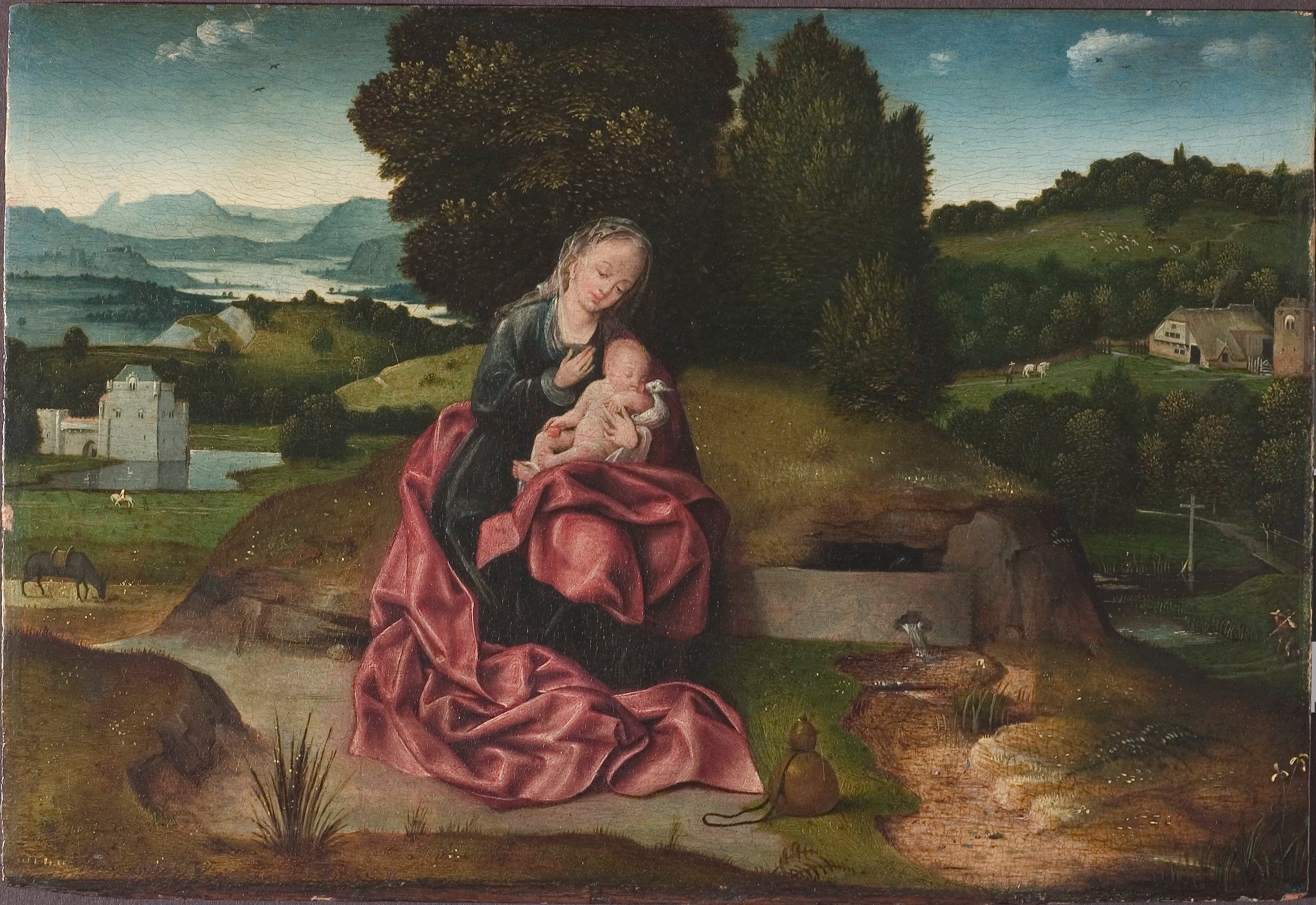 La Vierge à l'Enfant se reposant pendant la fuite en Égypte - Joachim Patinier