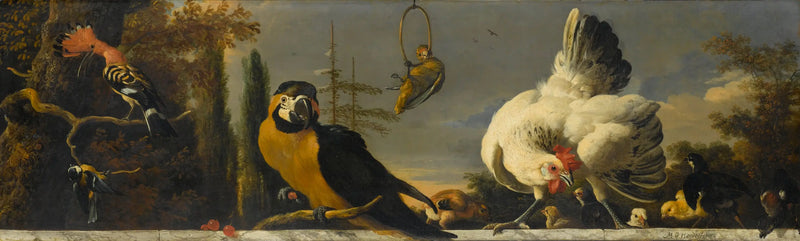 Kuşlar Bir Korkuluk Üzerinde - Melchior de Hondecoeter
