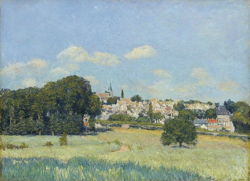 Marly-le-Roi Manzarası Güneş Altında - Alfred Sisley