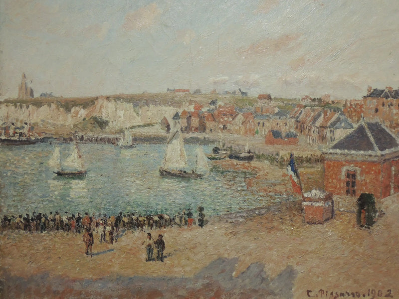Dieppe Ön Limanı, öğleden sonra, güneş - Camille Pissarro