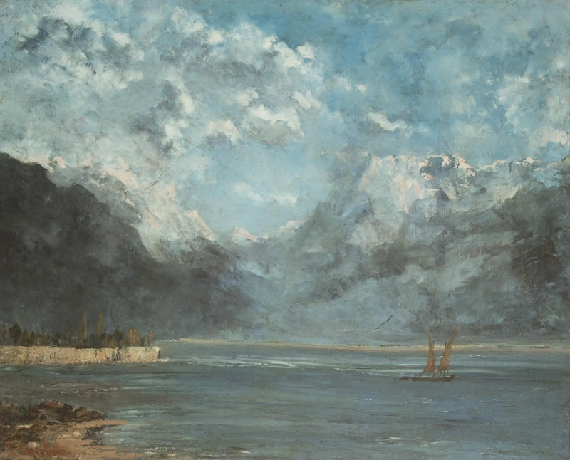 Leman Gölü Manzarası - Gustave Courbet