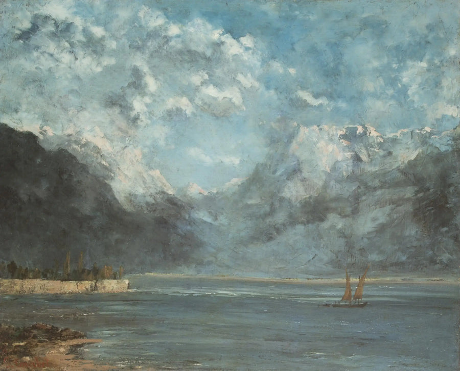 Leman Gölü Manzarası - Gustave Courbet