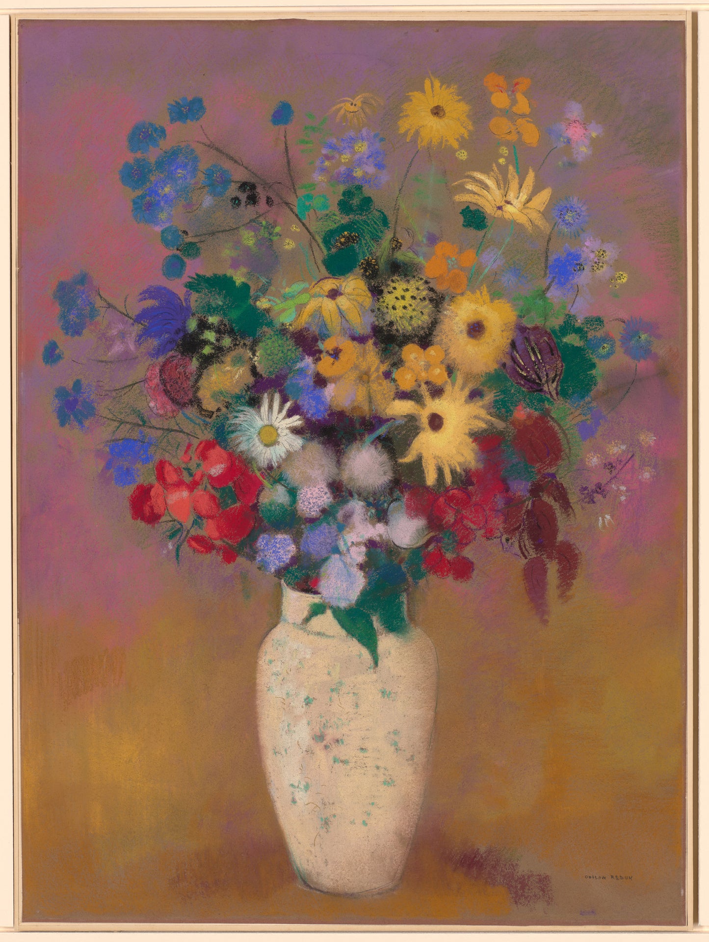 🌺 Çiçek Vazosu – Odilon Redon