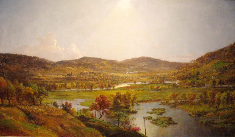 Sidney Ovası ve Susquehanna ile Unadilla Nehirlerinin Birleşimi - Jasper Francis Cropsey