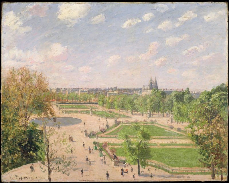 Tuileries Bahçesi'nde bir bahar sabahı - Camille Pissarro