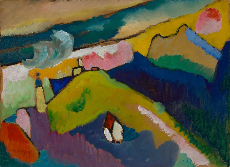 Murnau - Dağ Manzarası ve Kilise - Vassily Kandinsky