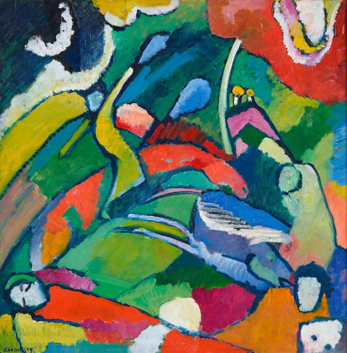 Zwei Reiter und eine liegende Person - Vassily Kandinsky
