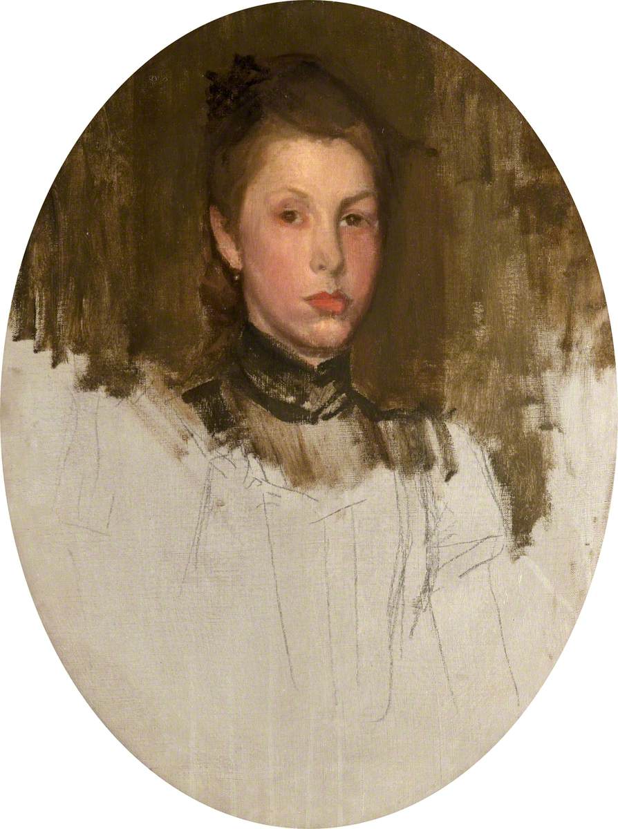 Reproduction du tableau « Un modèle parisien - James Abbott McNeill Whistler » par Alpha Reproduction en peinture à l’huile