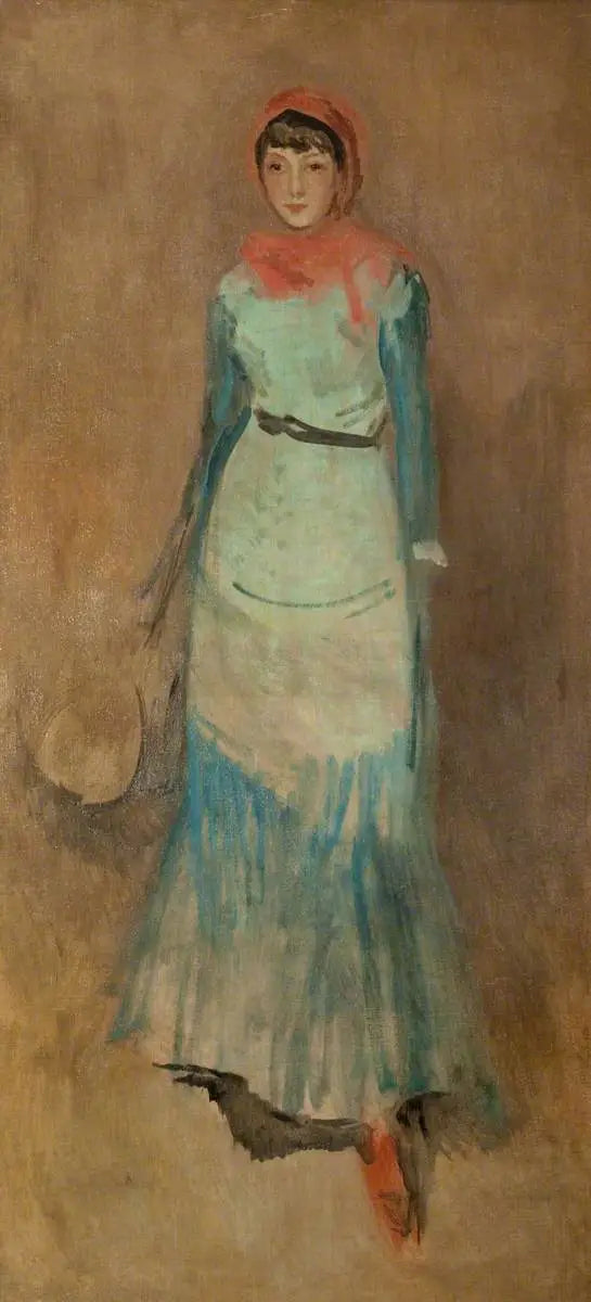 Mercan ve Mavi Uyum: Miss Finch - James Abbott McNeill Whistler