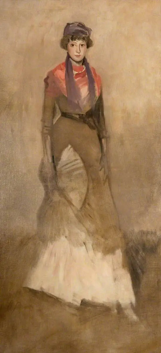 Fauve ve mor renk uyumu: Miss Finch - James Abbott McNeill Whistler