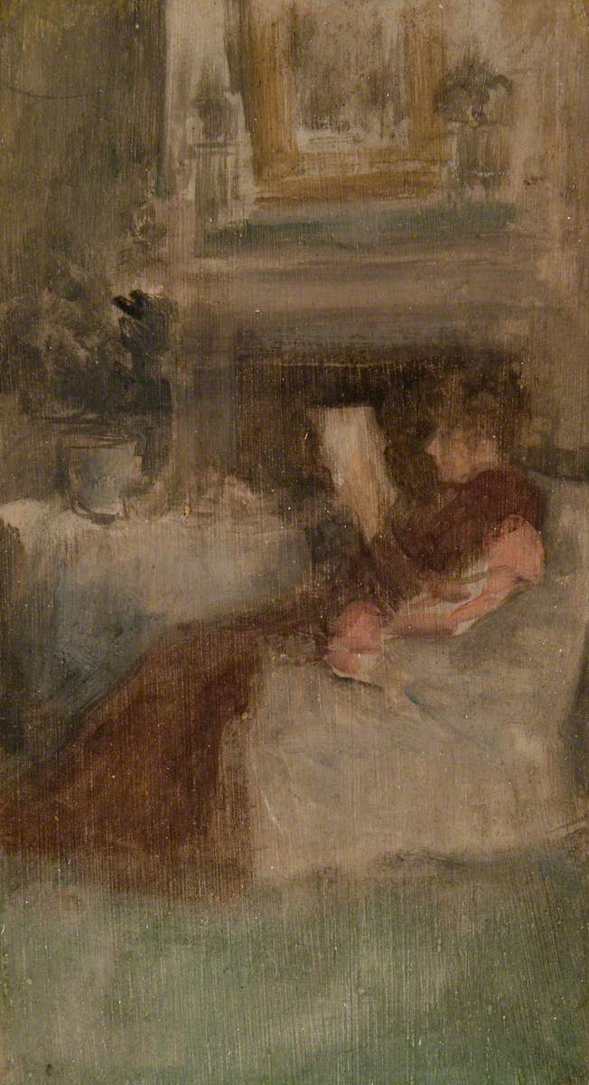 Reproduction du tableau « Mlle Ethel Philip Reading - James Abbott McNeill Whistler » par Alpha Reproduction en peinture à l’huile