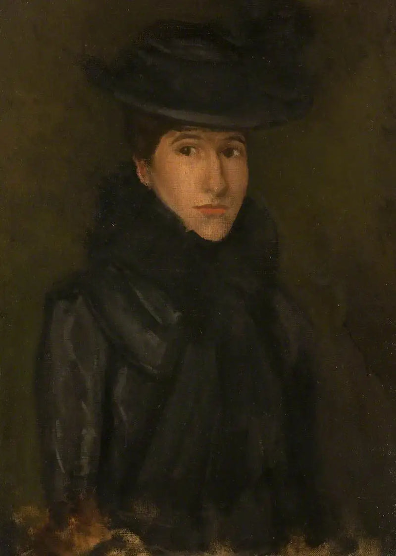 Siyah Şapka - Mademoiselle Rosalind Birnie Philip; 1900-1902 - James Abbott McNeill Whistler
